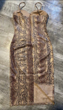 Load image into Gallery viewer, SHELLY SNAKE PRINT DRESS
