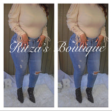 Load image into Gallery viewer, IRIS RIBBED LACE-UP BODYSUIT
