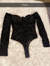 Load image into Gallery viewer, LEOPARD FLOCKING BODYSUIT
